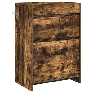 vidaXL Meuble sous lavabo de salle de bain Chêne fumé