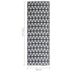 vidaXL Tapis d'extérieur Noir 80x250 cm PP