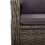 vidaXL Mobilier de bistro de jardin 5 Pièces Résine tressée Gris