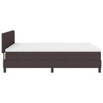 vidaXL Lit à ressorts avec matelas Marron foncé 140 x 200 cm tissu