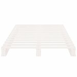 vidaXL Cadre de lit Blanc 90x190 cm Bois de pin massif Simple