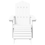 vidaXL Chaise de jardin Adirondack repose-pied table PEHD Blanc