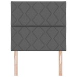 Headboard LED vidaXL Design en Blocs de Diamants Gris Foncé 90 cm Tissu