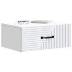vidaXL Cabinet de chevet mural 2 pièces Blanc 49 x 34 5 x 20 cm