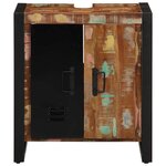 vidaXL Cabinet de Salle de Bain Marron Bois massif de récupération