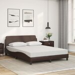 vidaXL Lit avec matelas Dover marron 120x200 cm similicuir