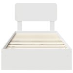 vidaXL Lit de Rangement Blanc 90 x 190 cm Bois d'ingénierie