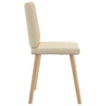 vidaXL Chaises à manger lot de 6 crème tissu
