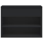 vidaXL Banc à chaussures Noir 60x30x45 cm Bois d’ingénierie