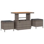 vidaXL Ensemble de canapé de jardin 9 Pièces Gris polyrotin