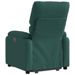 vidaXL Fauteuil inclinable électrique vert foncé tissu