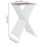 vidaXL Tabouret pliant 40x32 5x70 cm Bois massif de teck