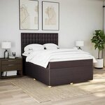 vidaXL Sommier à lattes de lit avec matelas Marron foncé 160x200 cm
