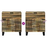 vidaXL Table de chevet 50x33x60 cm – Bois de manguier massif