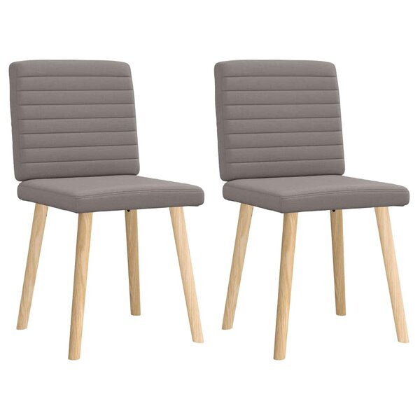 vidaXL Chaises à manger lot de 2 taupe tissu