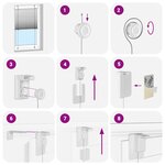 vidaXL Store plissé crème 95x150 cm largeur du tissu 94 4 cm polyester