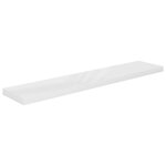 vidaXL Étagère murale flottante Blanc brillant 120x23 5x3 8 cm MDF