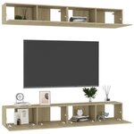 vidaXL Meubles TV 4 Pièces Chêne sonoma 100x30x30 cm Bois d'ingénierie