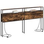 vidaXL Tête de lit de rangement Chêne fumé 200 cm Bois d'ingénierie