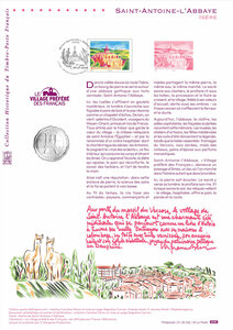 Document philatélique - Village préféré des Français 2026 - Saint-Antoine-l'Abbaye