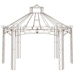 vidaXL Pavillon de jardin Marron antique 558x350x408 cm Fer