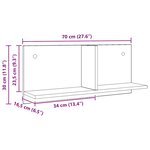vidaXL Armoire murale 70x16 5x30 cm chêne artisanal bois d'ingénierie