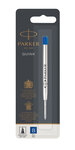 PARKER recharge bille Quinkflow  pointe large  bleue  blister X 1