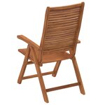 vidaXL Fauteuils pliants inclinables  lot de 6  56 x 72 x 107 cm  en bois d'acacia massif