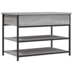vidaXL Banc à chaussures sonoma gris 70x42 5x50 cm bois d'ingénierie