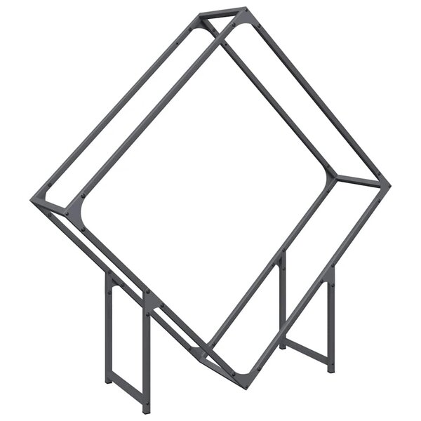 vidaXL Portant de bois chauffage anthracite 100x25x100 cm