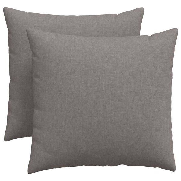 vidaXL Coussins de canapé 2 Pièces Taupe 50 x 50 cm tissu