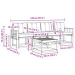 vidaXL Ensemble de canapés d'extérieur 5 Pièces Blanc et crème