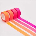 8 masking tapes - fluo - rouges