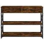 vidaXL Table console chêne fumé 100x28x75 cm bois d'ingénierie