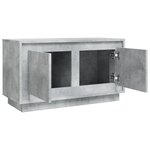 vidaXL Meuble TV gris béton 80x35x45 cm bois d'ingénierie