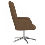 vidaXL Chaise de relaxation avec tabouret Marron Tissu