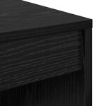 vidaXL Bureau de rangement en chêne noir en bois d'ingénierie
