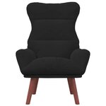 vidaXL Fauteuil relaxant Noir 69 x 74 x 93 cm Velours