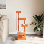 vidaXL Arbre à chat cire marron 45 5x49x103 cm bois de pin massif