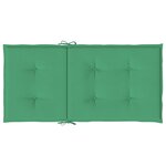 vidaXL Coussins de chaise de jardin à dossier bas lot de 2 vert