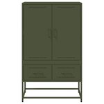 vidaXL Buffet haut vert olive 68x39x111 5 cm acier laminé à froid