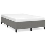 vidaXL Cadre de lit gris foncé 120x190 cm tissu