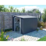 Abri de jardin en acier 5,52 m² - Avec kit d'ancrage inclus - Gris anthracite