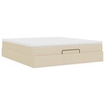 VidaXL Cadre de lit ottoman avec matelas crème 160x200 cm tissu