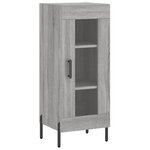 vidaXL Buffet haut Sonoma gris 34 5x34x180 cm Bois d'ingénierie