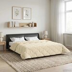 vidaXL Duvet d'été simple Matelassé Crème 200 x 200 cm