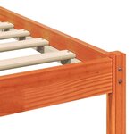 vidaXL Cadre de lit avec tête de lit LED  marron ciré  120 x 190 cm  en bois de pin massif
