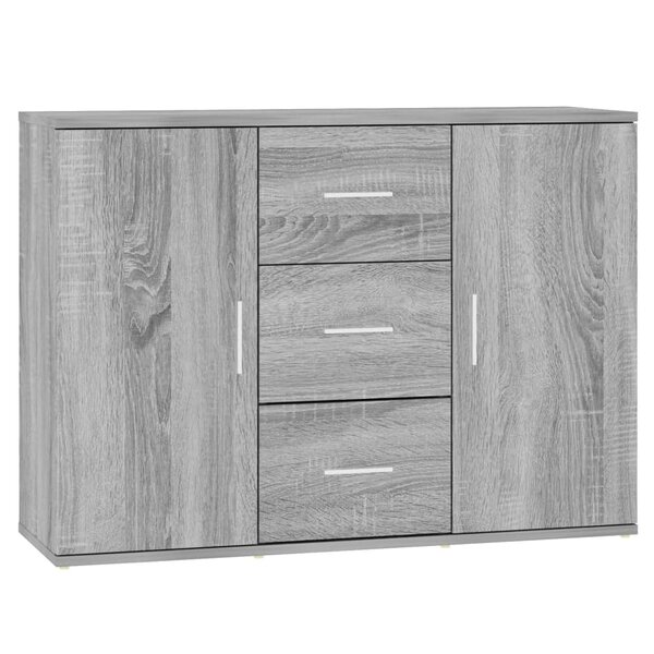 vidaXL Buffet Sonoma gris 91x29 5x65 cm Bois d'ingénierie