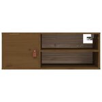 vidaXL Armoires murales 2 Pièces Marron miel 80x30x30 cm Bois Pin massif