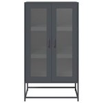 vidaXL Buffet haut anthracite 68x39x123 cm acier